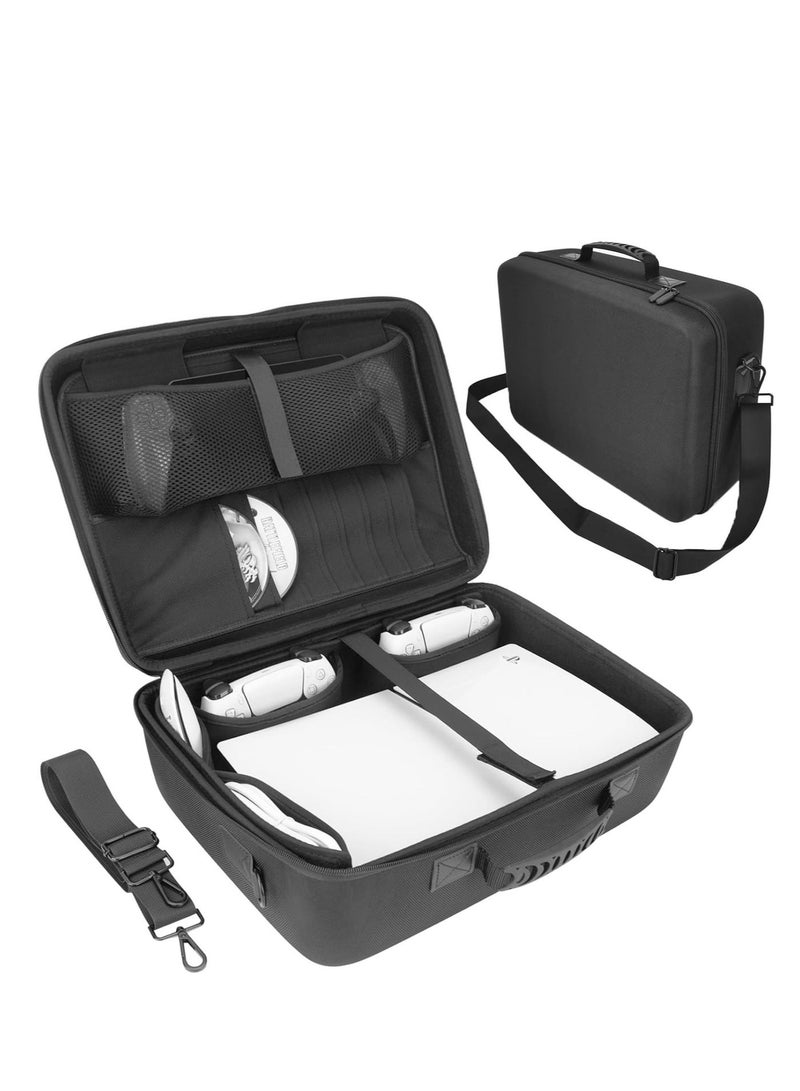 التمريض الجوي حقيبة حمل لجهاز بلاي ستيشن 5، حقيبة تخزين للسفر لجهاز PS5 مع وحدات تحكم DualSense وملحقاتها - Image 1